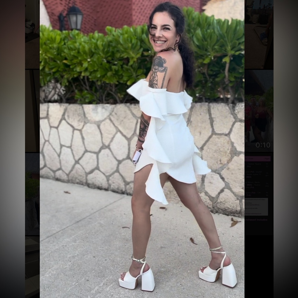 Classy and Flowy white dress